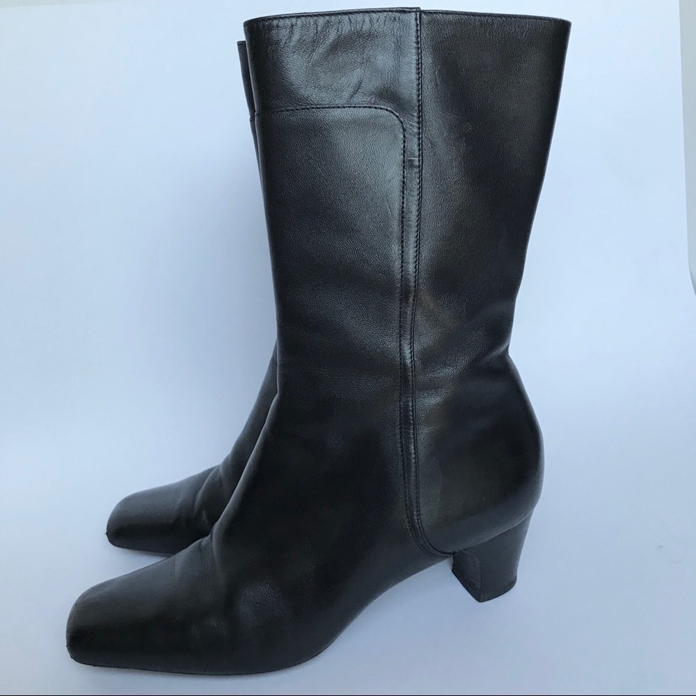 Cole Haan Leather Boots with Heel in Black- Size 7